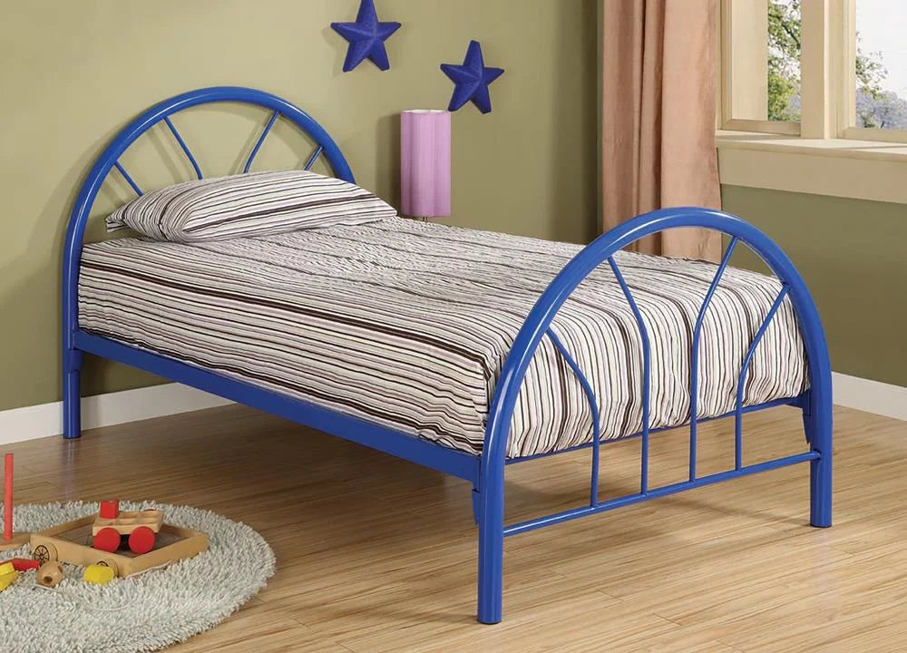 Twin Metal Bed Blue Y382
