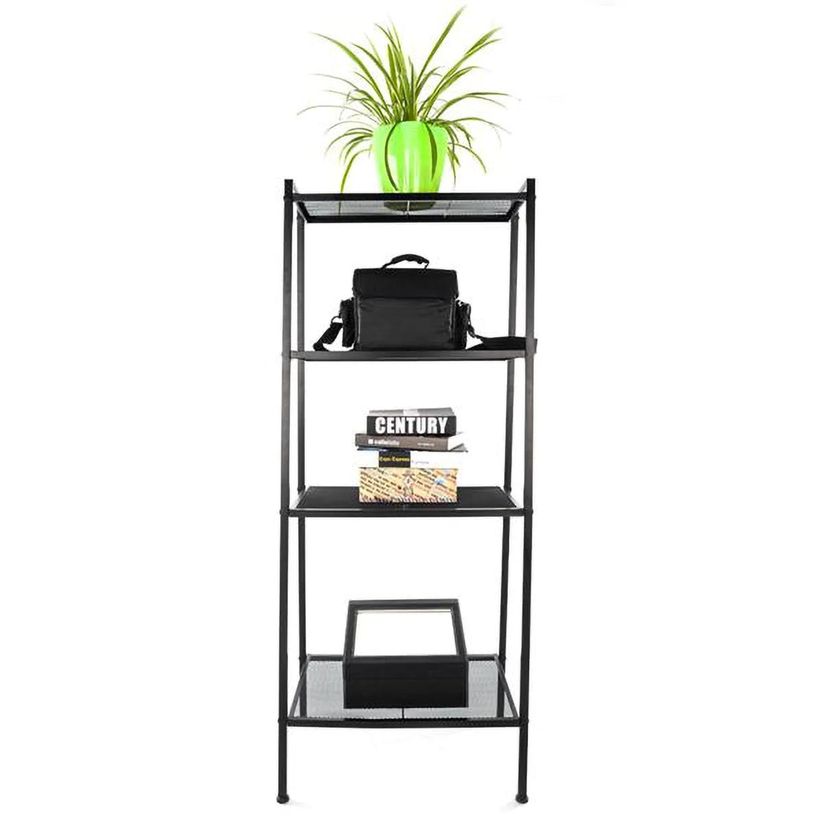 4-Tier Rustic Black Bookshelf L639211