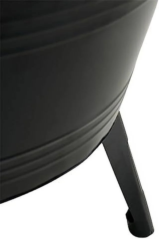 Galvanized Rustic Round Metal End Tables with Wood Lid W96881