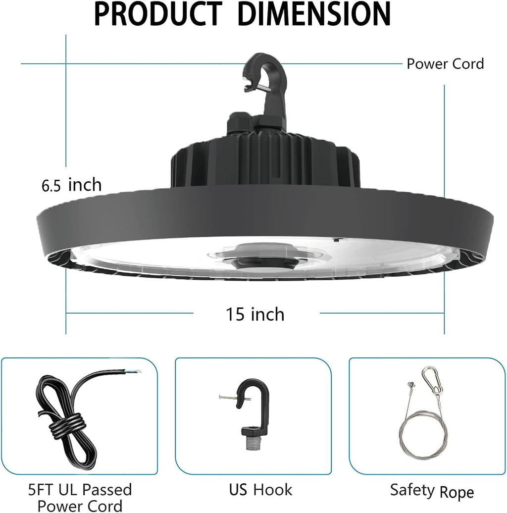 200W 5000K 30000 Lumen LED High Bay Light 8 Pack T5506