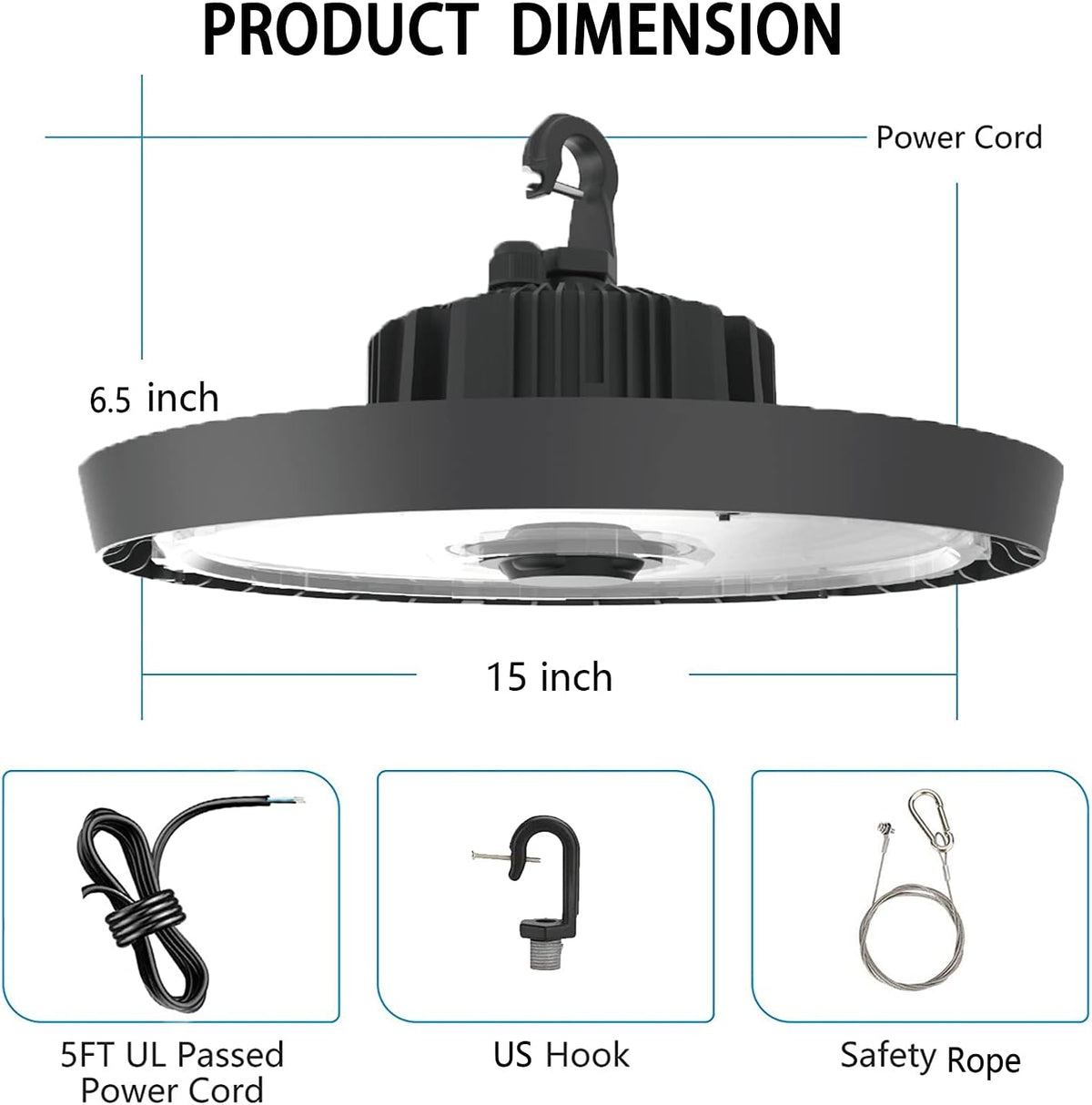 200W 5000K 30000 Lumen LED High Bay Light 8 Pack T5506