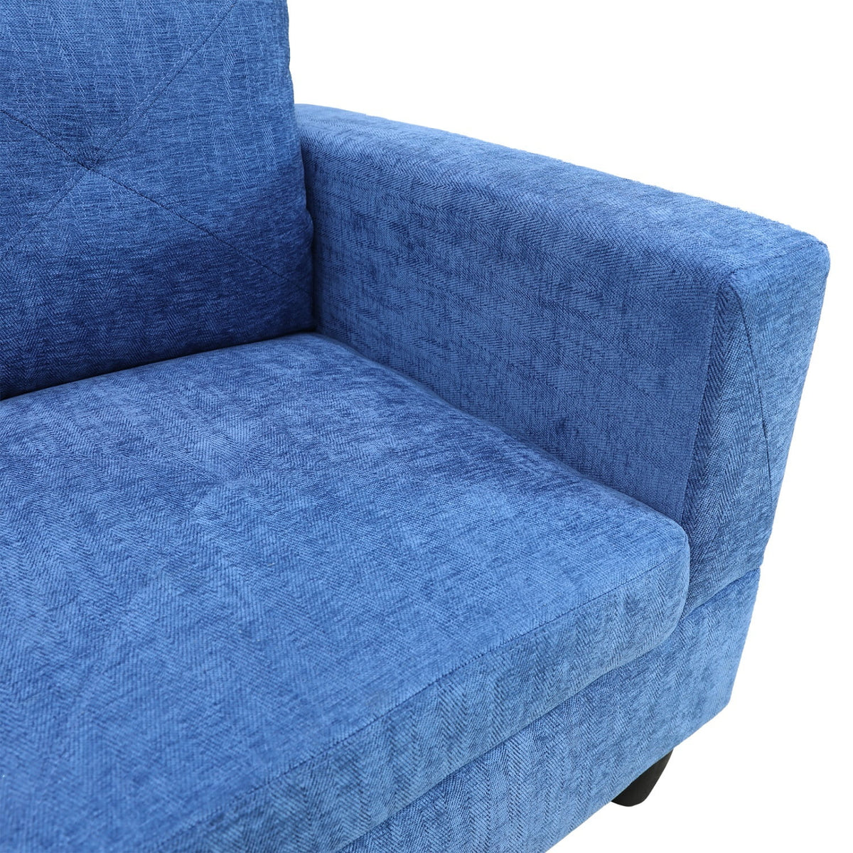 Blue Linen 2-Piece Sofa Set Q5748