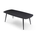 Rectangular Dining Table Black Oak Finished Ash Veneer Top 8 Persons H479