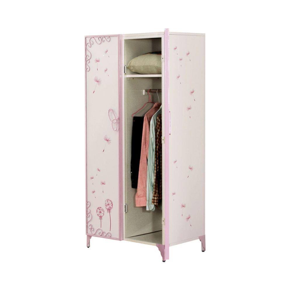 White & Light Purple Armoire M7874