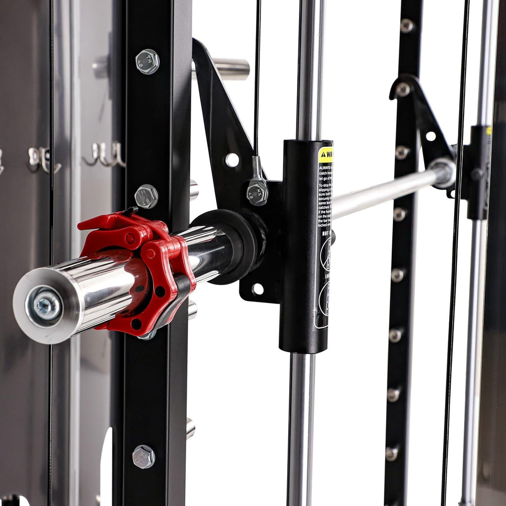 Home Gym Smith Machine with Pulley System Squat Rack Pull Up Bar K2578