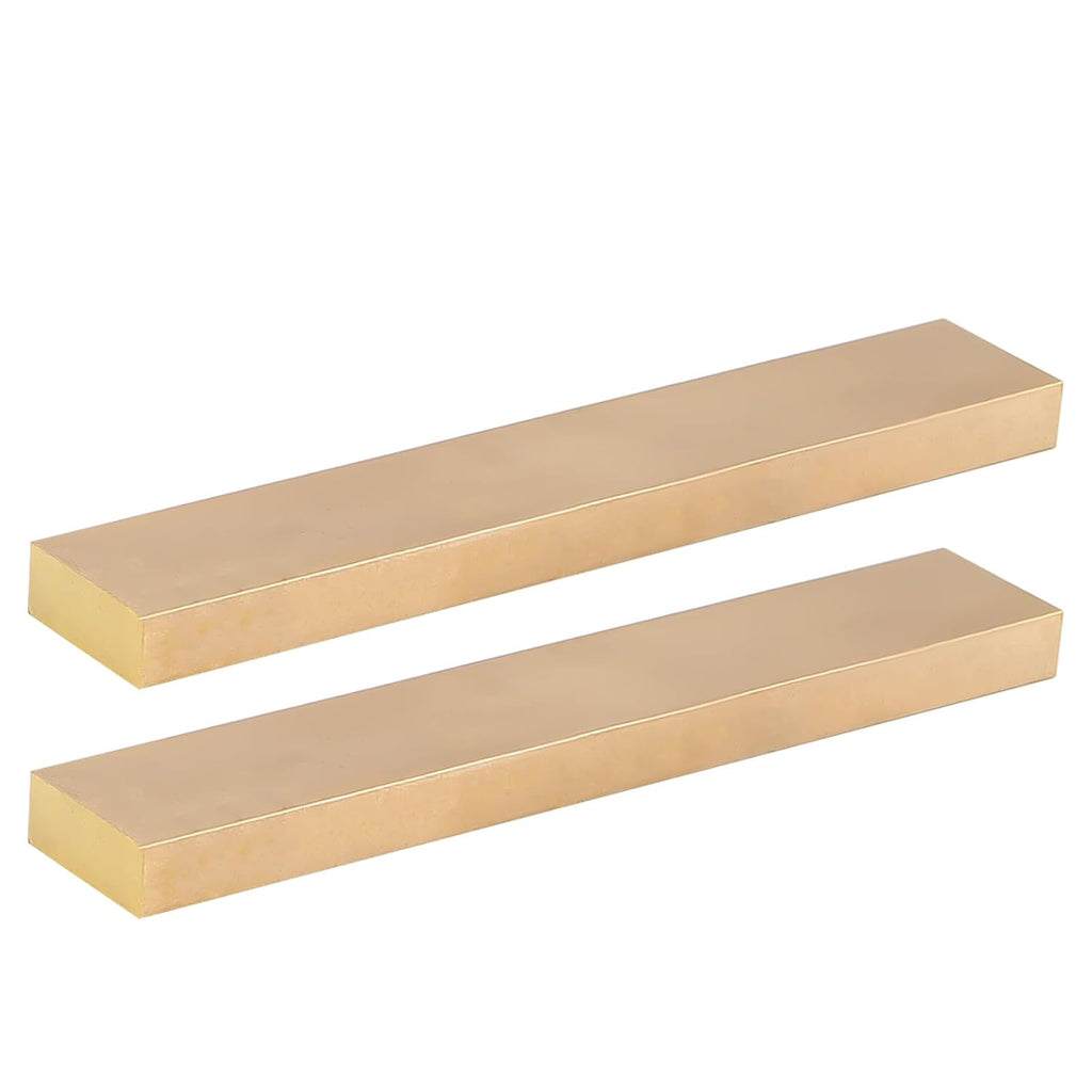 2 Pcs 0.39 x 1 x 6 Inch Brass Flat Bar Stock V883162