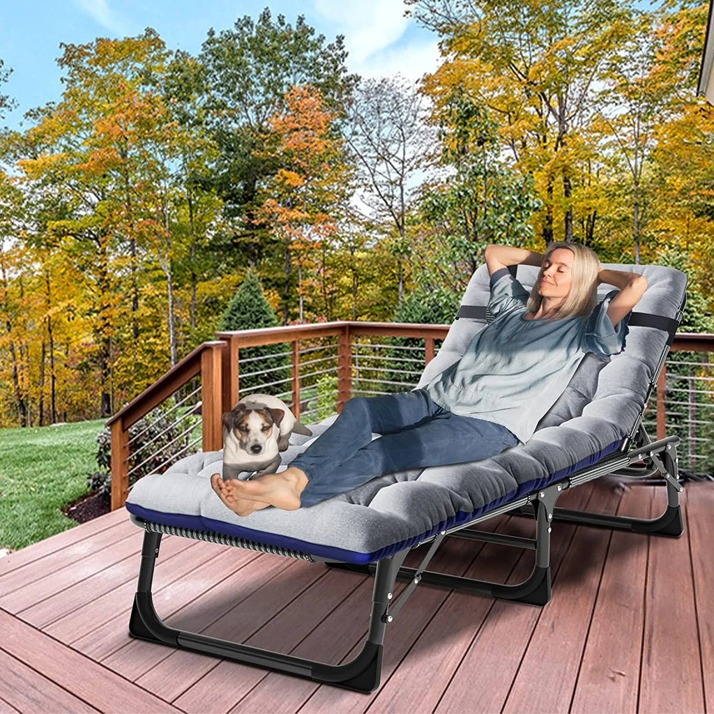 Folding Camping Cot with Cushion & Pillow K428