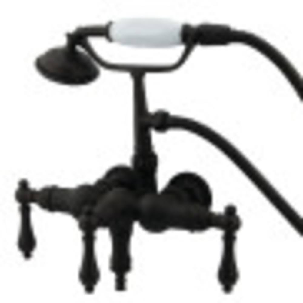 Oil Rubbed Bronze Wall Mount Clawfoot Tub Filler with Hand Shower V284643