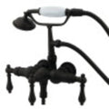 Oil Rubbed Bronze Wall Mount Clawfoot Tub Filler with Hand Shower V284643