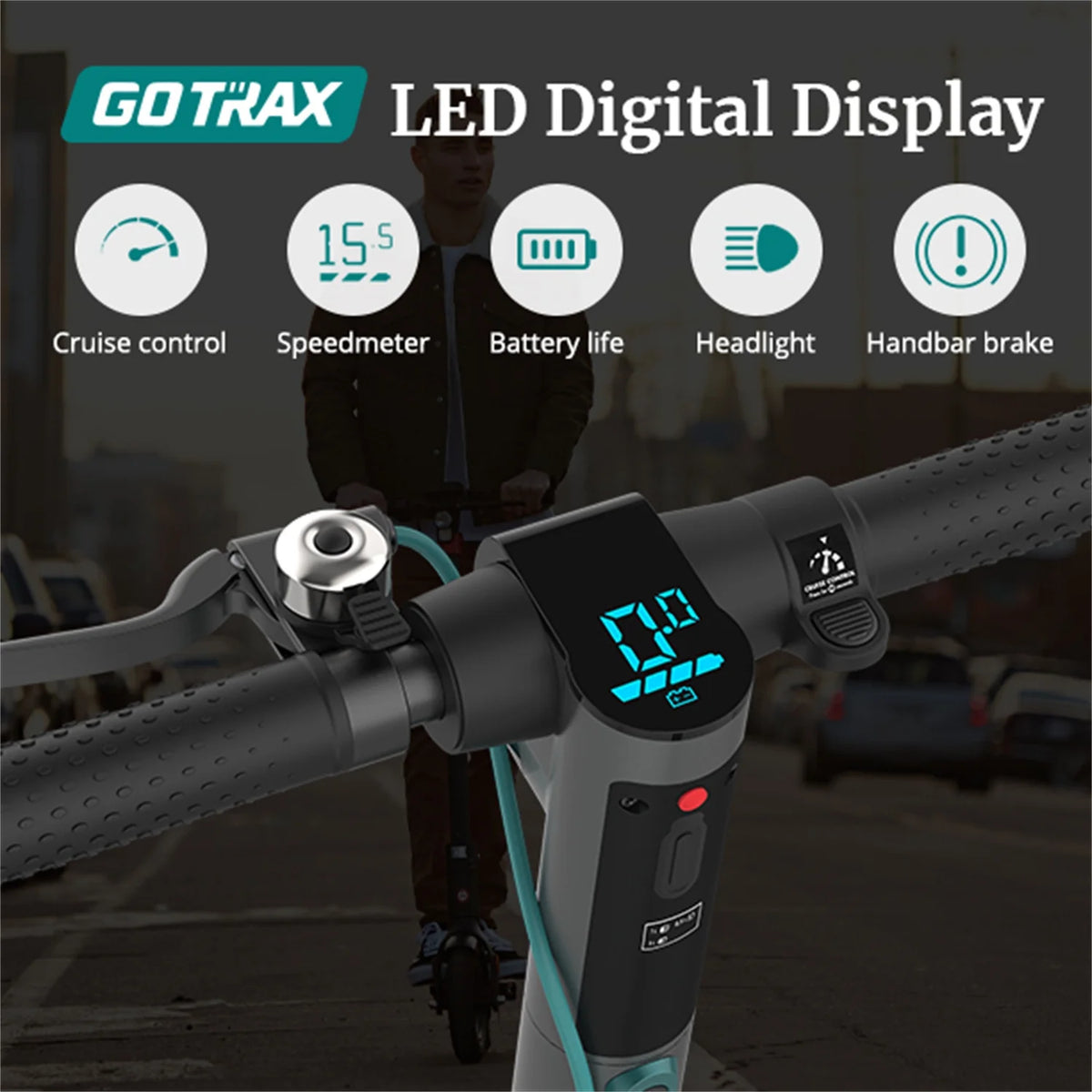 Adult Commuting Electric Scooter, Max Load 220lbs Z7669