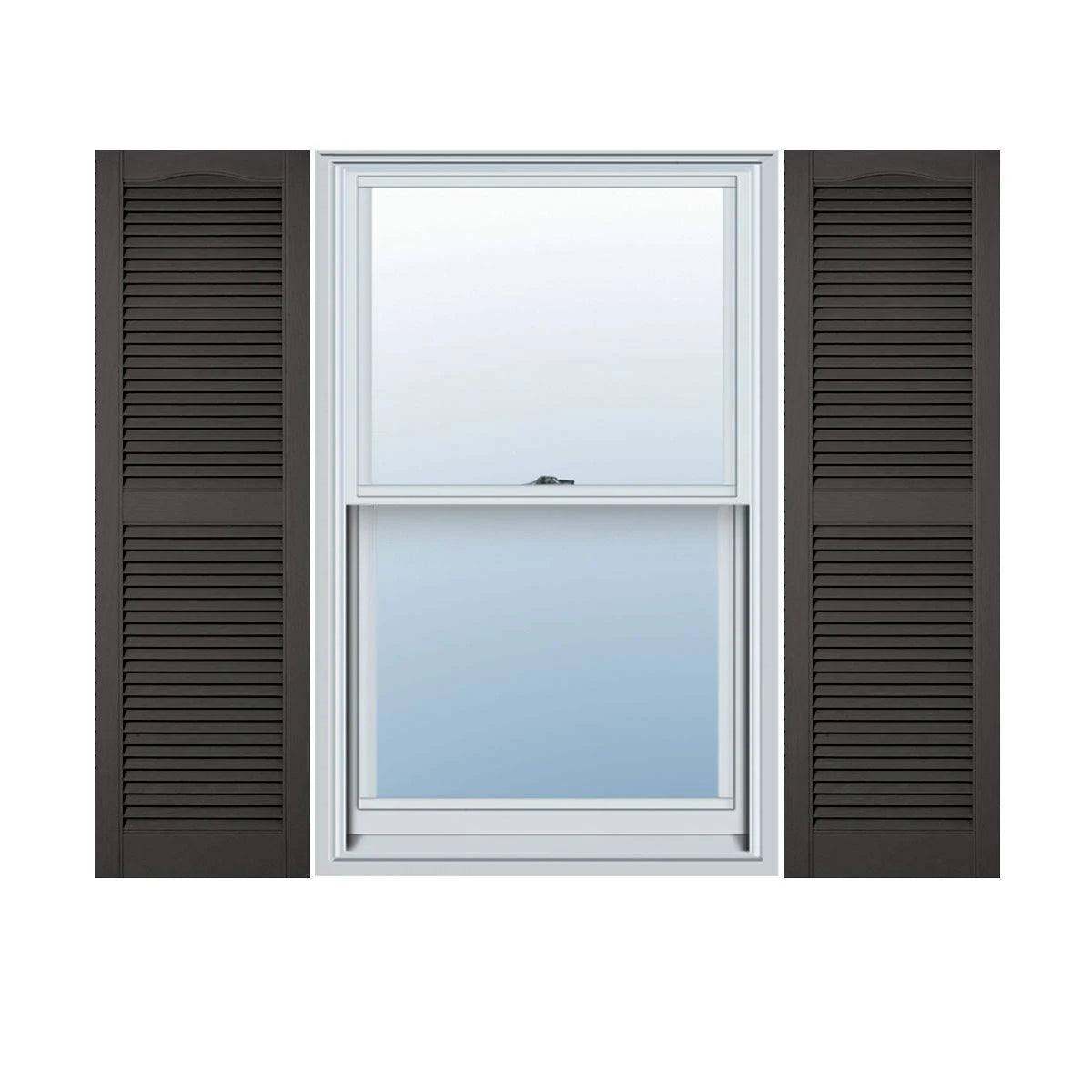 14 1/2x22W x 52x22H Vinyl Open Louver Shutters X2330