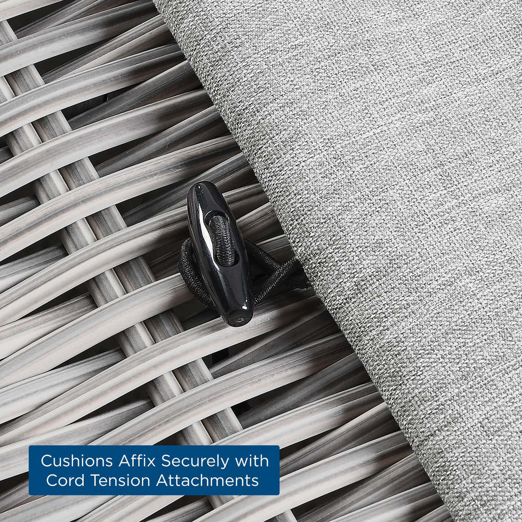 Grey Rattan Wicker Corner Chair K598087