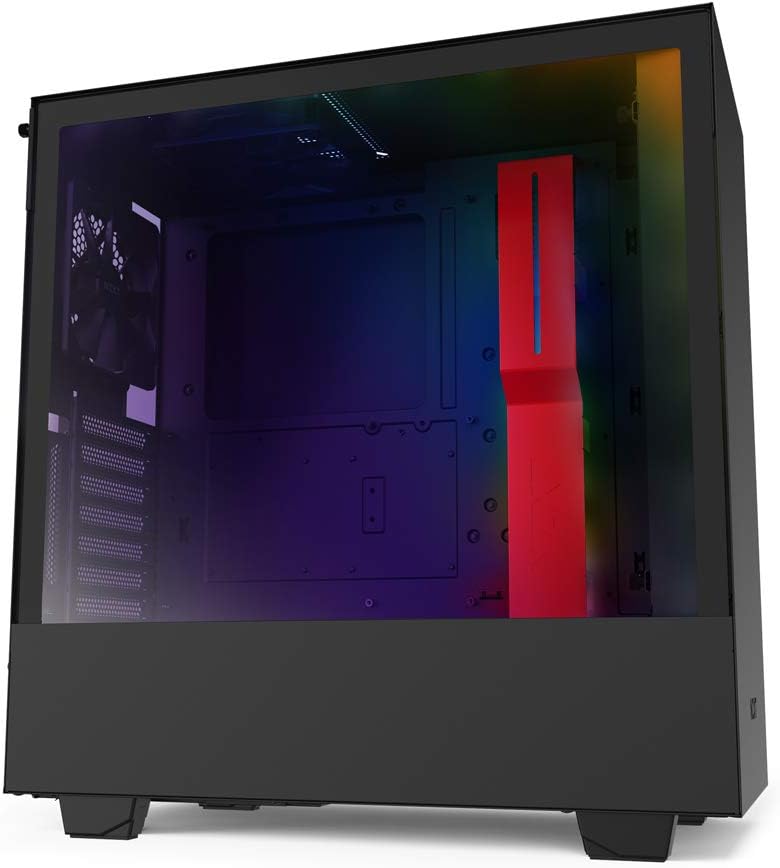 Black Mid-Tower ATX PC Case with Dual-Tempered Glass Panel C256