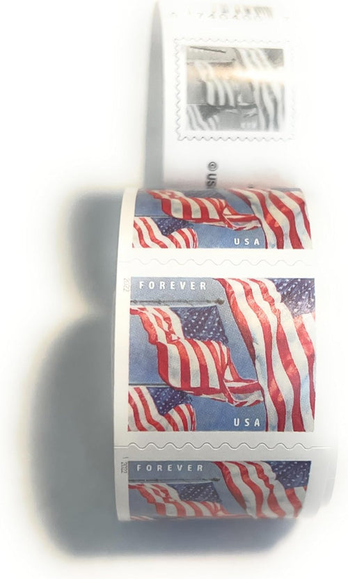 100 Roll US Flag Postage Stamps R4605