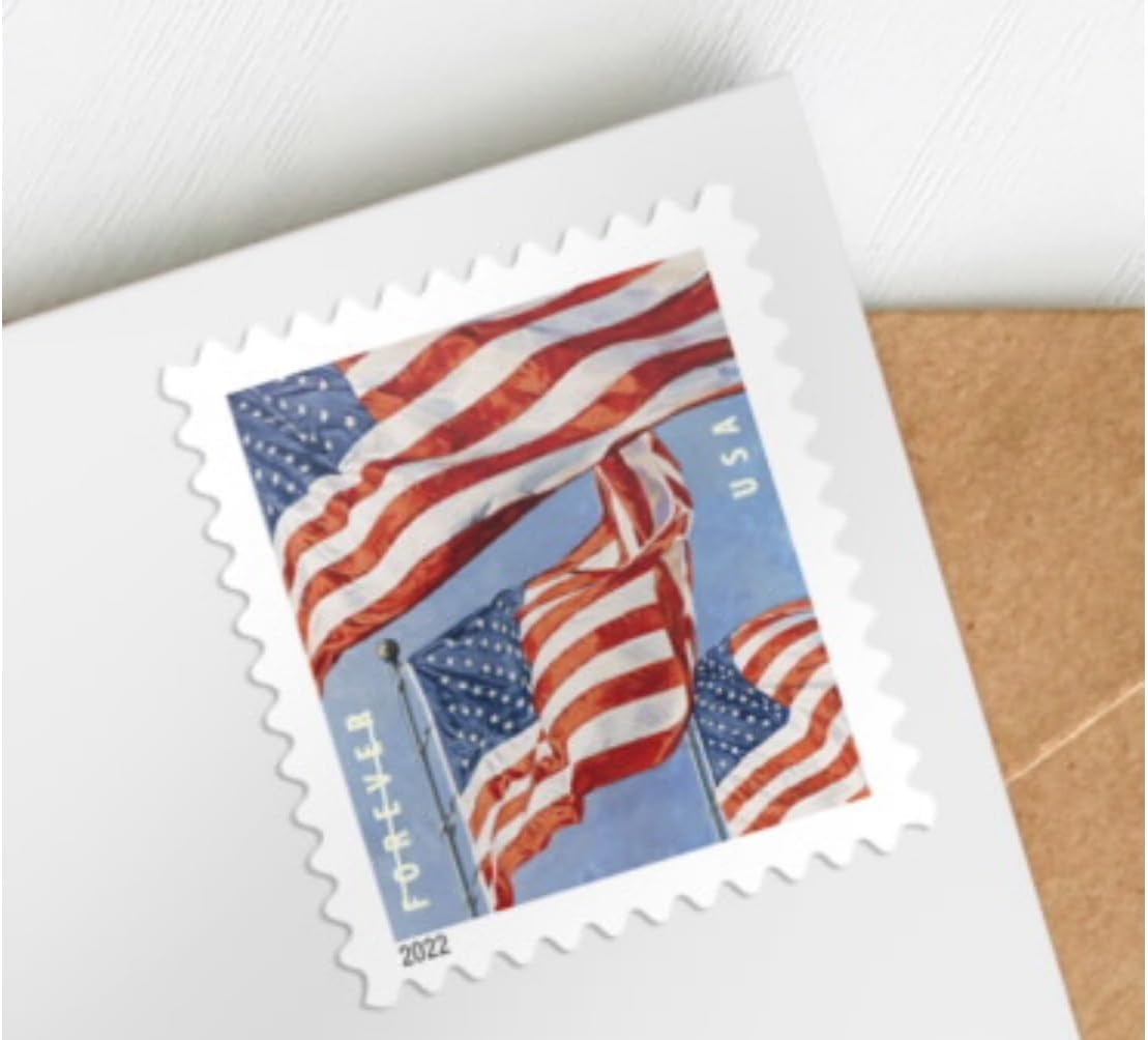 100 Roll US Flag Postage Stamps R4605