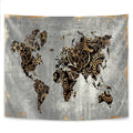 Gold World Map K765