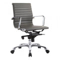 Gray Faux Leather Swivel Office Chair W1229
