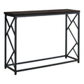 Espresso Brown and Black Rectangular Console Table J10015