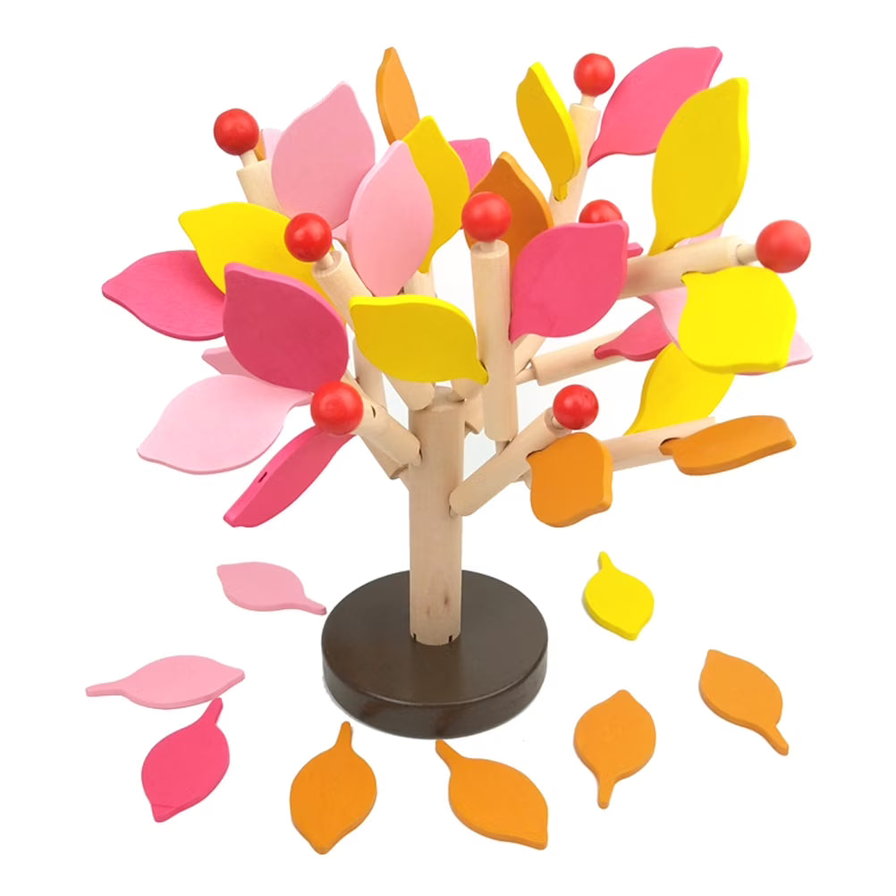 Creative Wooden Tree Blocks Building Toy (Yellow) U4130