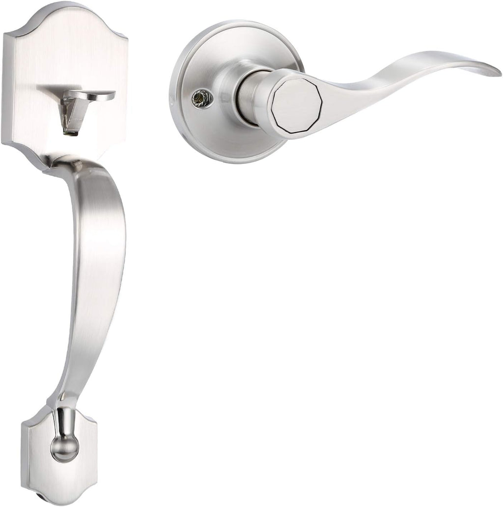 Flat Black Entry Door Handleset with Lever B60773