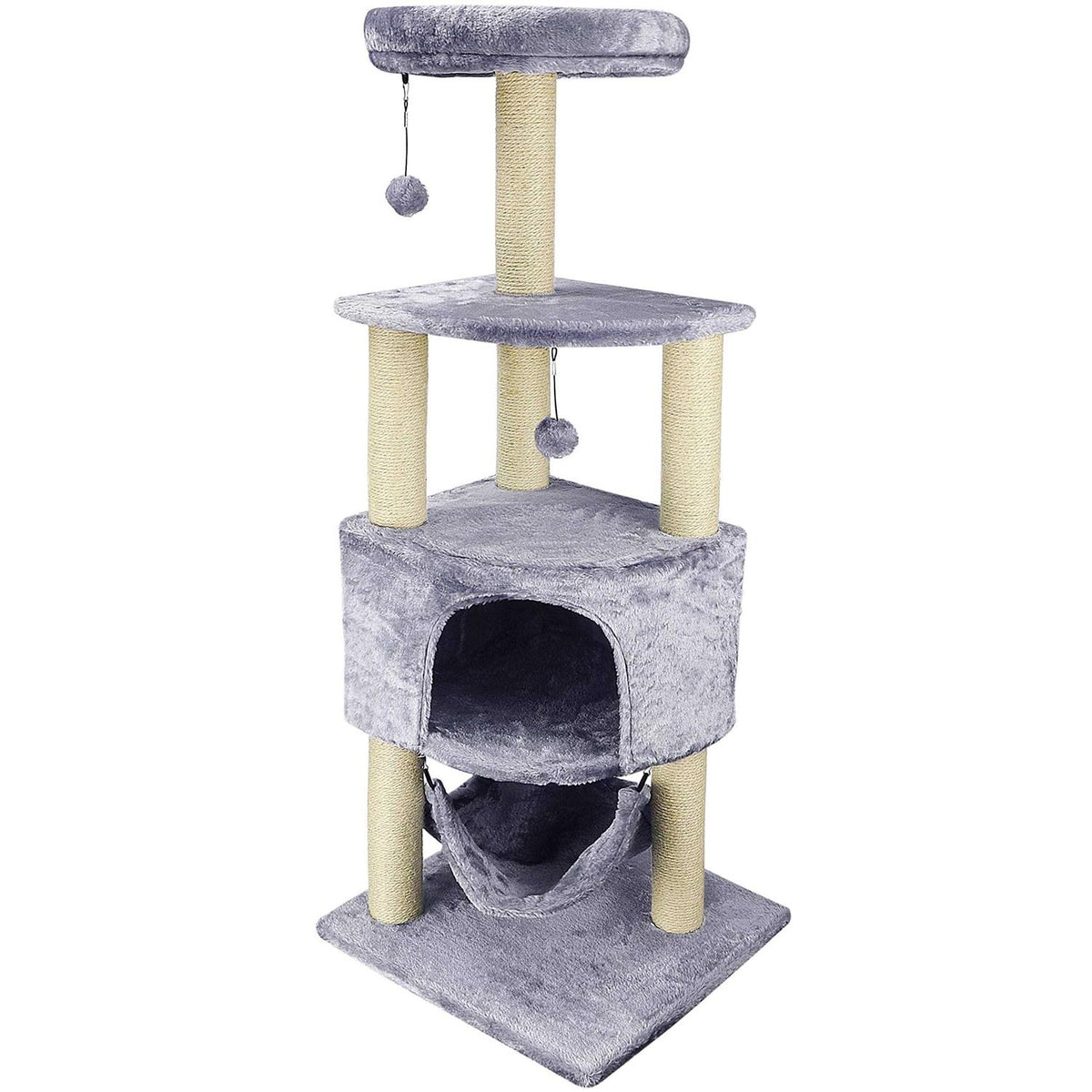 Cat Tree with Scratching Post and Hanging Bed S313421