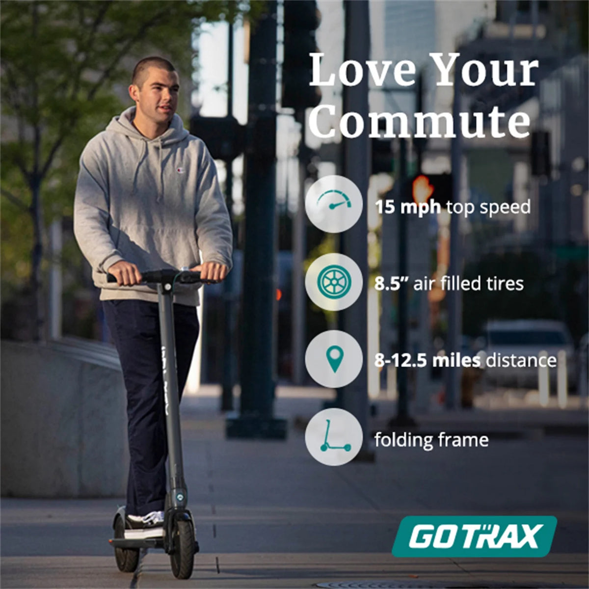 Adult Commuting Electric Scooter, Max Load 220lbs Z7669