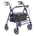 Blue Bariatric Rollator with Padded Seat T8533