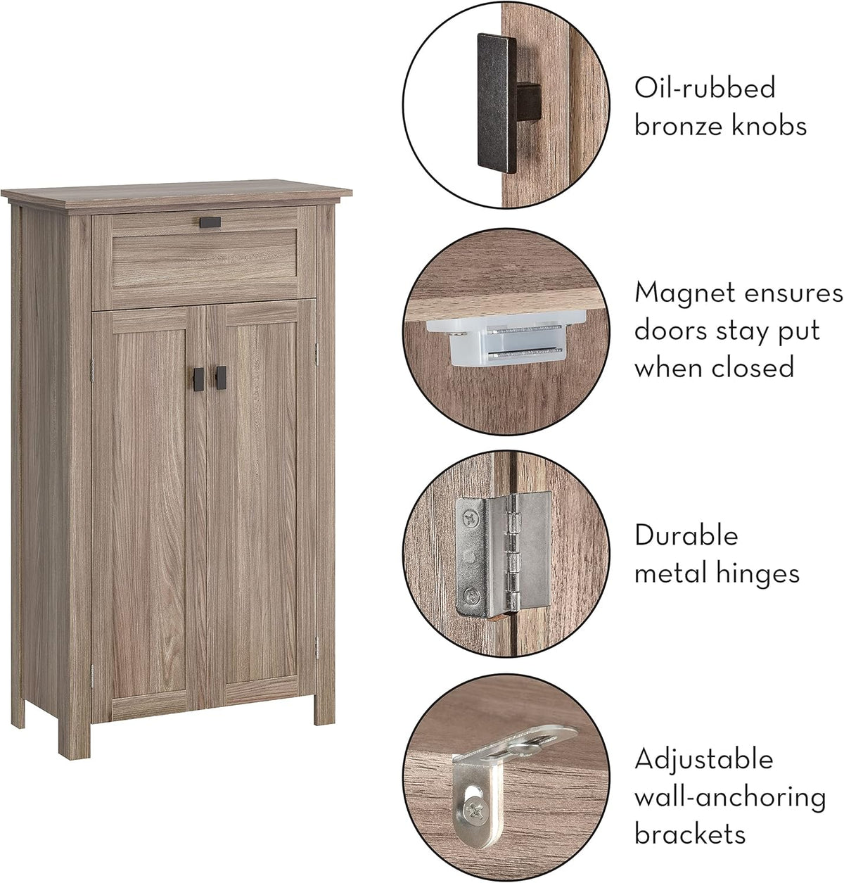 Light Woodgrain Floor Cabinet U9034