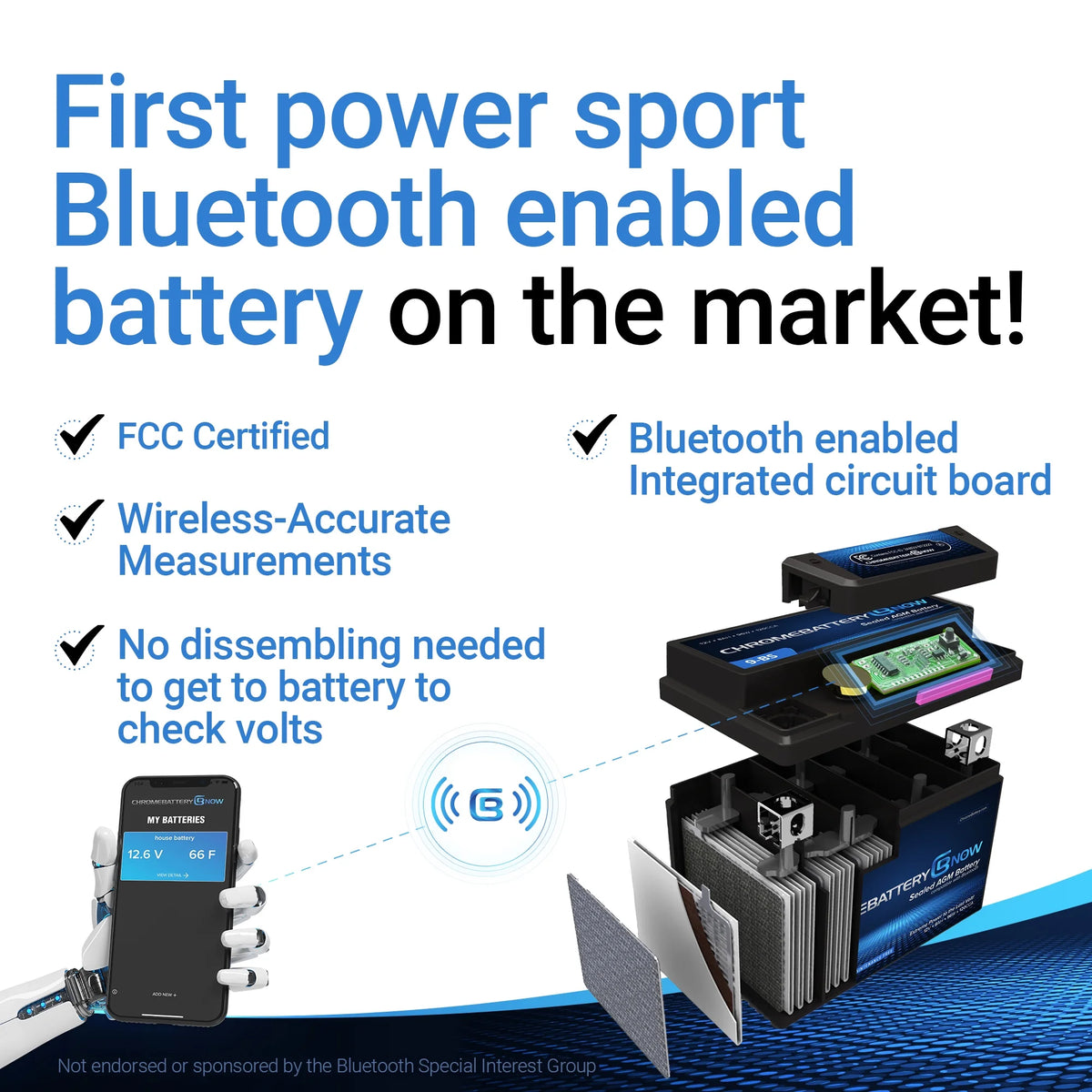 AGM Battery for Snowmobile V346
