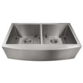 36 in. Stainless Steel Farmhouse Double Bowl Kitchen Sink with Bottom Grid C963