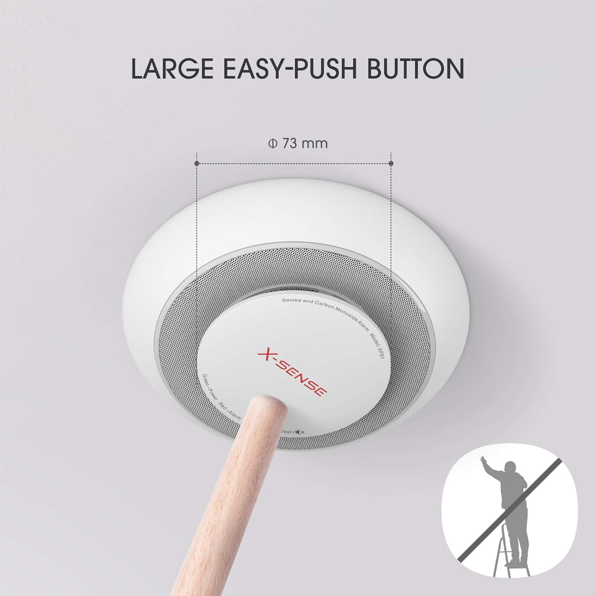 10-Year Battery Combination Smoke and Carbon Monoxide Alarm Detector Pack of 2 H783