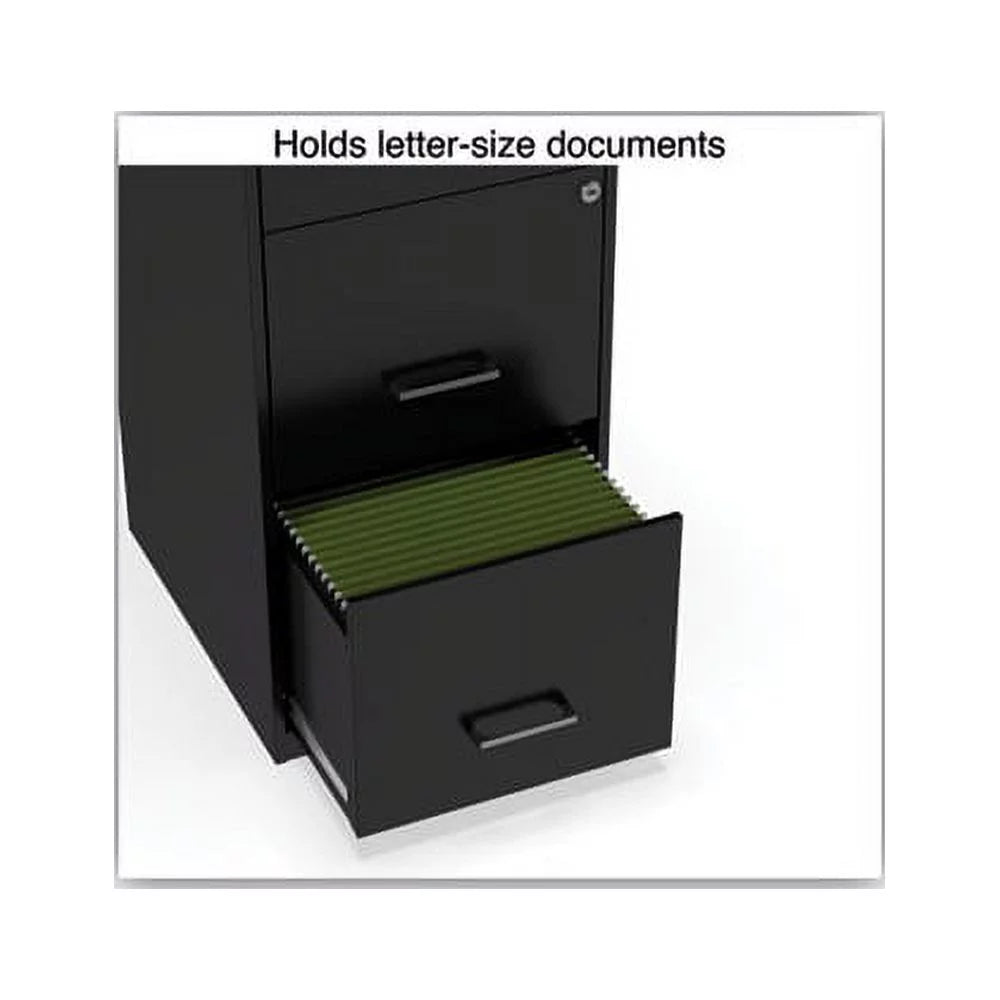 Black 3 Drawer Vertical File Cabinet D47710