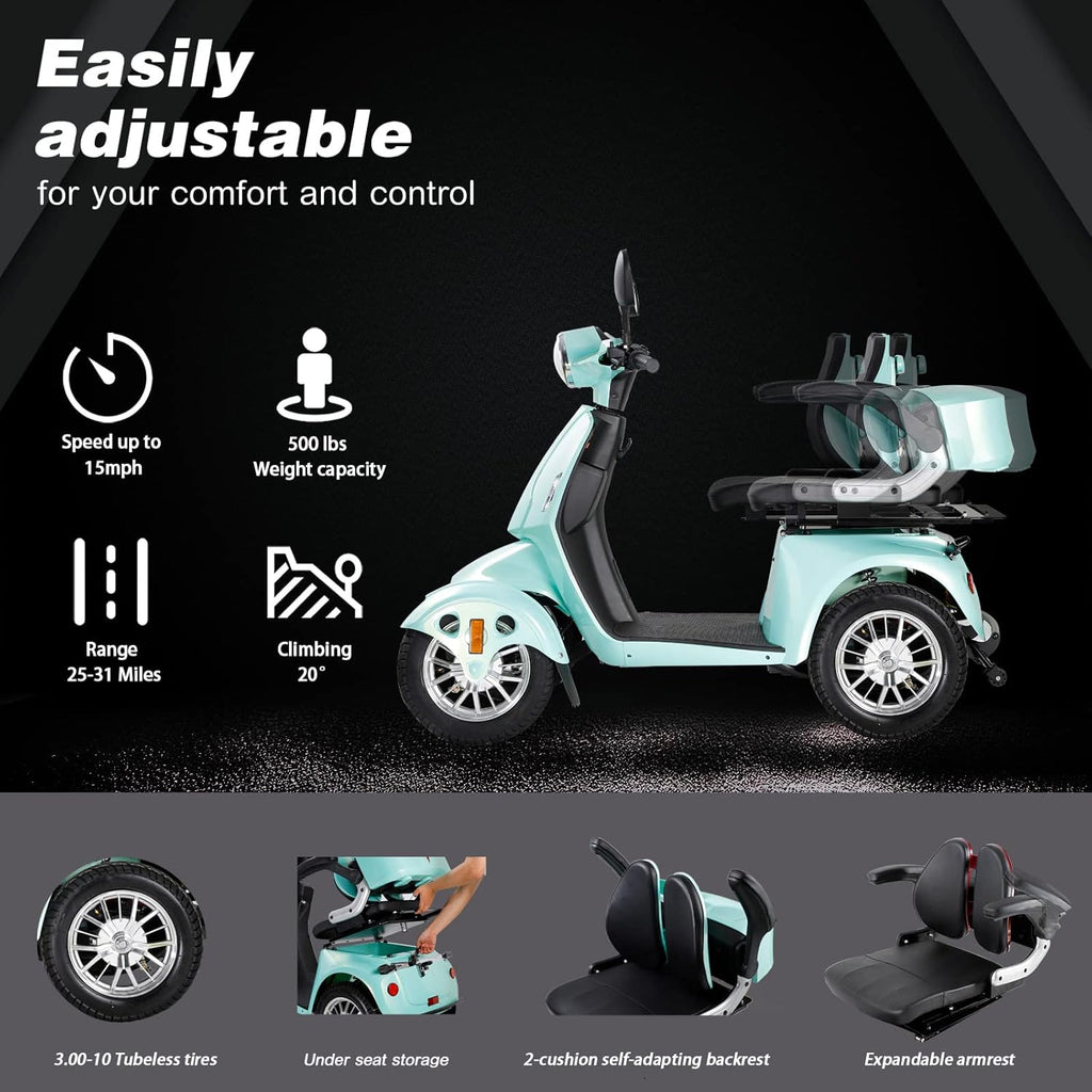 Electric 4-Wheel Mobility Scooter 800W 500lbs R683