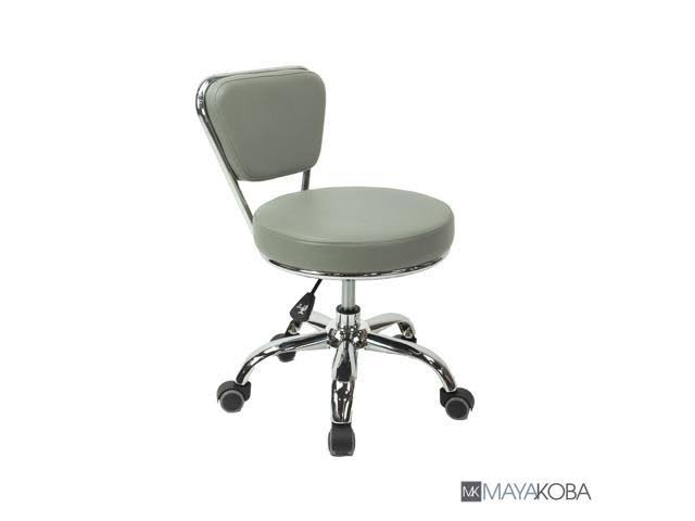 Set of 2 Grey Pedicure Stool S6660