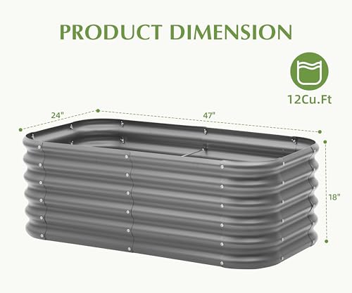 2-Pack 2x1ft Galvanized Raised Garden Bed I412807