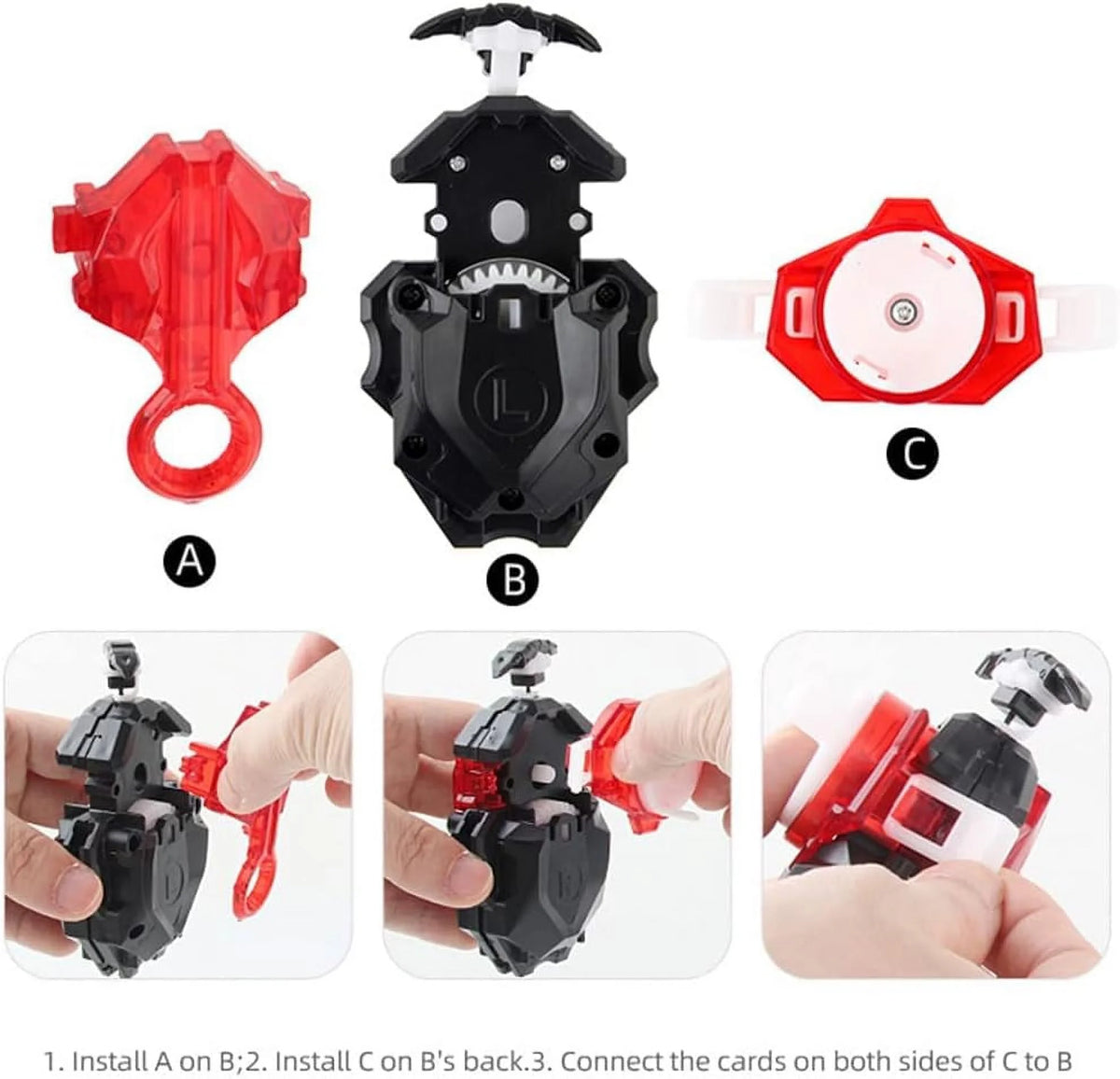 Bey Battling Top Blade Burst 12 Pieces Pack with 4D Launcher Grip R39385
