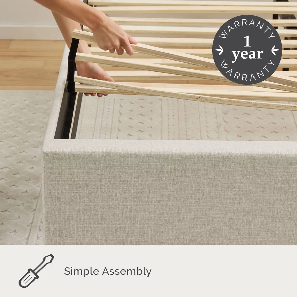 Queen Upholstered Tufted Platform Bed P876202