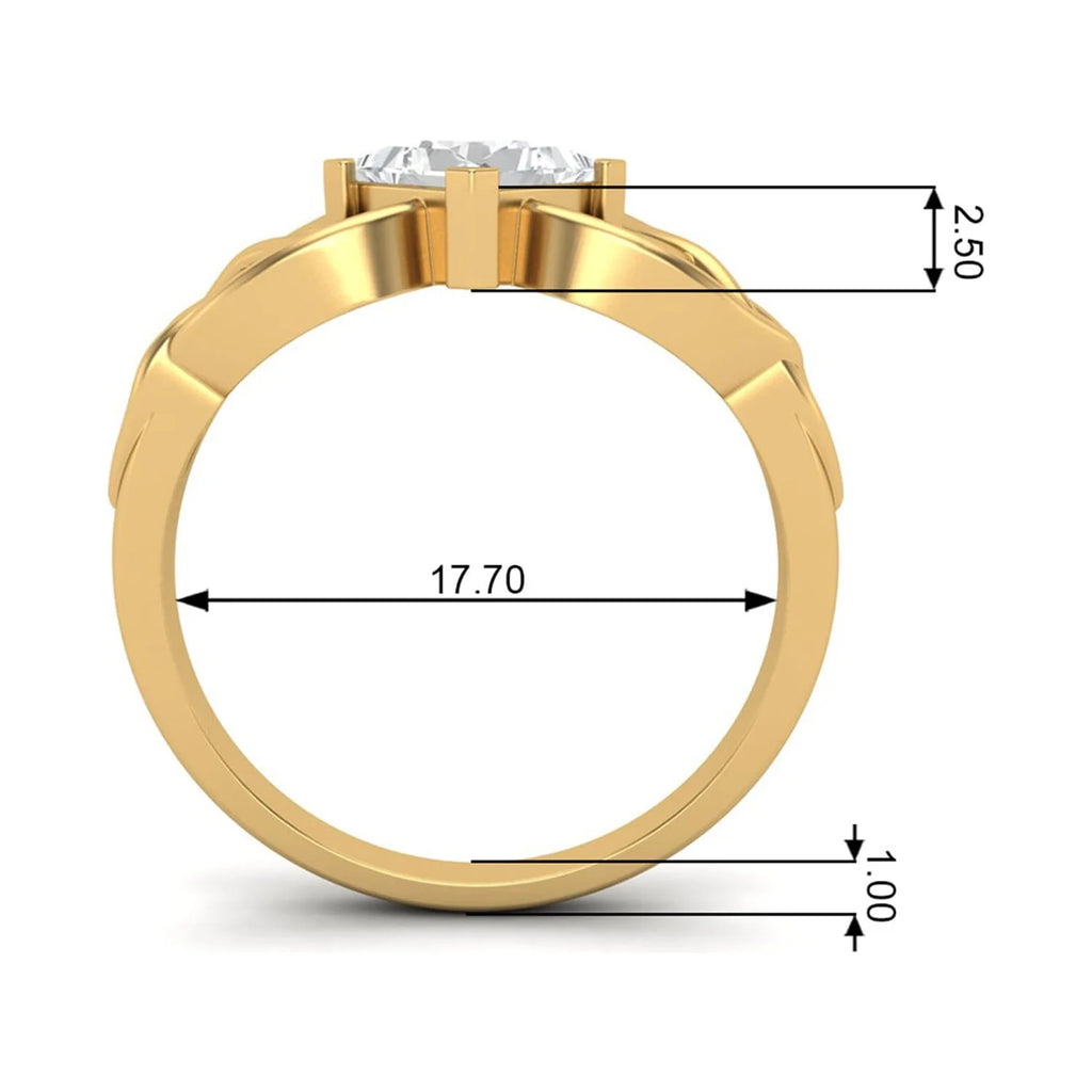 0.75 Carat Moissanite Diamond E Color VS1 Clarity 925 Silver Celtic Ring S718915