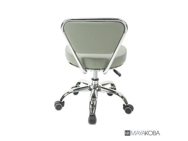 Set of 2 Grey Pedicure Stool S6660