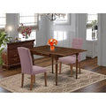 Mahogany Rubberwood Solid Wood Dining Set, 3 Piece Q334521