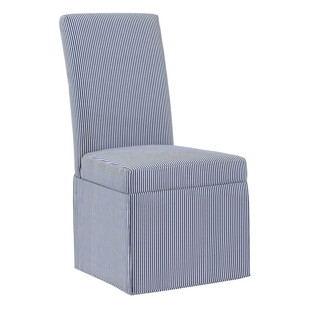 Navy Stripe Fabric Dining Chair 2 Pack F334808