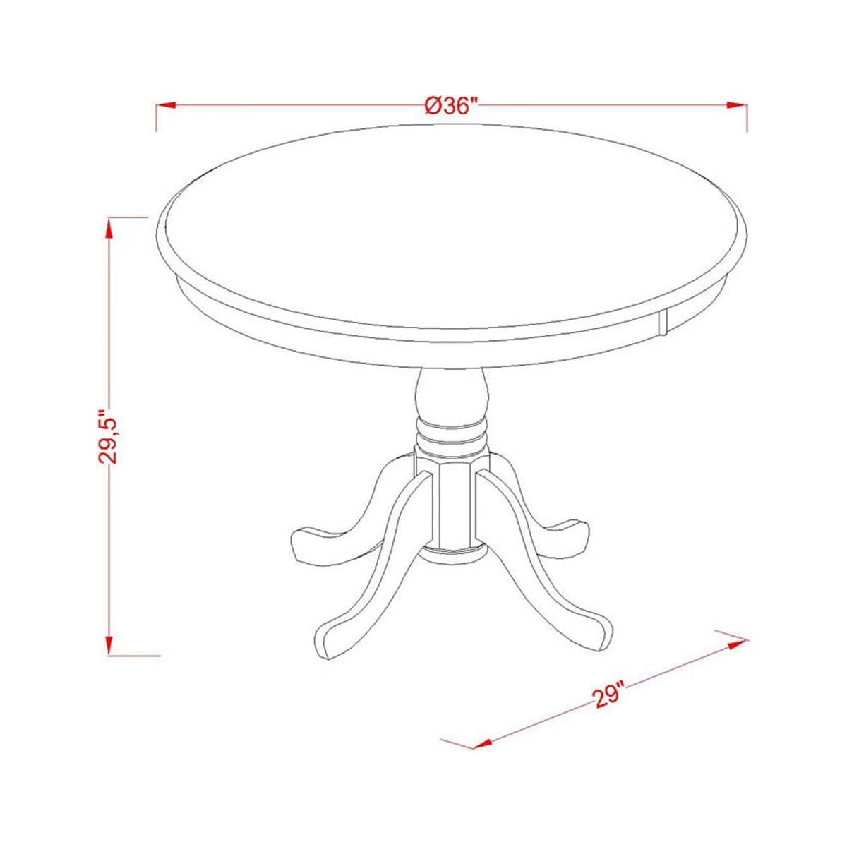 3-piece Wood Dining Set D931920