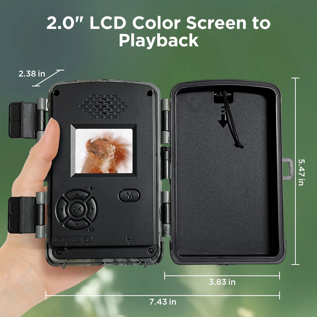 Trail Camera with SD Card 40MP 4K Infrared Night Vision Waterproof Motion Activated 120° Wide Angle 2.0" LCD K96422