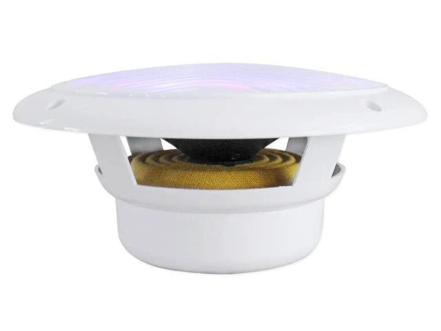 White Marine Speakers with Multi Color LED and Remote B39380