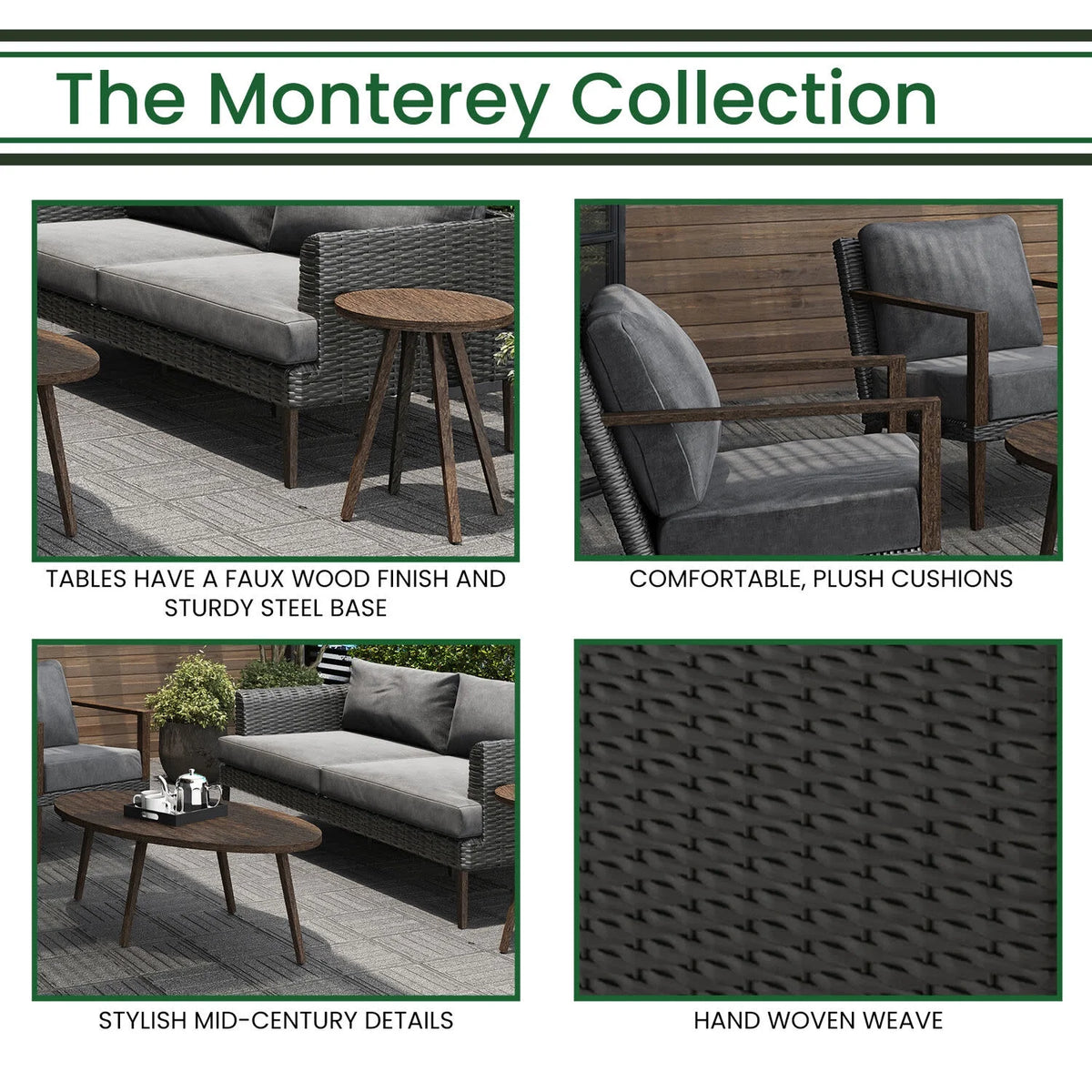 52 in. Teak Outdoor Dining Patio Set R6696