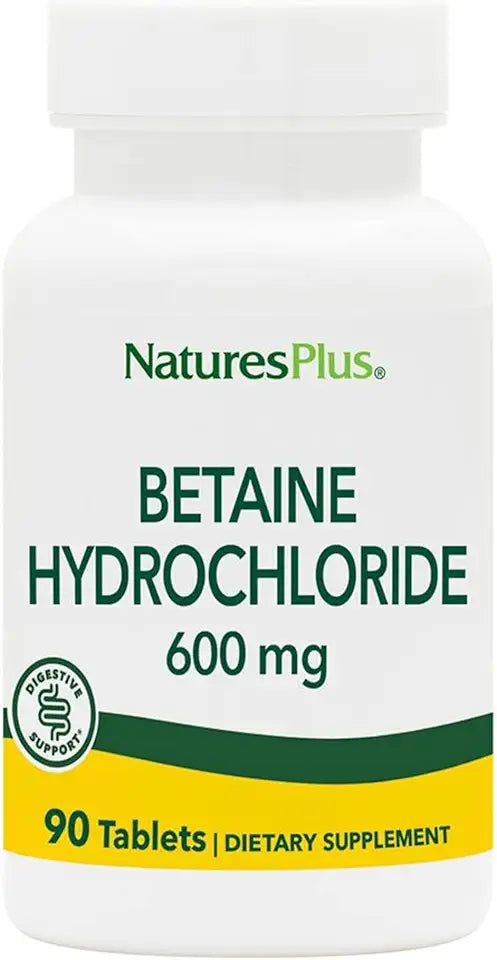 600 mg 90 Tablets Betaine HCl Digestive Support Supplement Y3371
