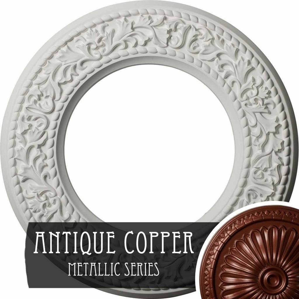 Blackthorn Ceiling Medallion Hand-Painted Polished Copper O577