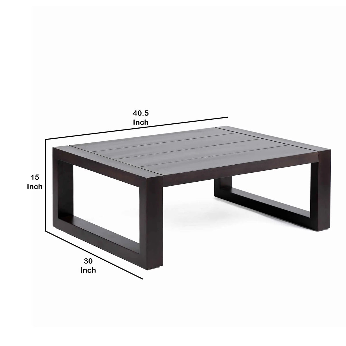 Dark Brown Wooden Outdoor Coffee Table M370222