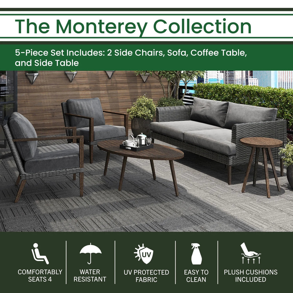 52 in. Teak Outdoor Dining Patio Set R6696