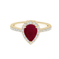 Red Ruby Solitaire Ring 925 Sterling Silver C755